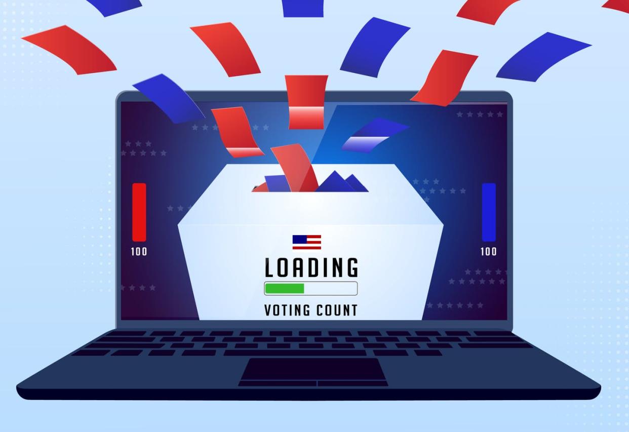 <span class="caption">What happens when an election is contested?</span> <span class="attribution"><a class="link " href="https://www.gettyimages.com/detail/illustration/online-voting-virtual-ballot-tickets-royalty-free-illustration/1267450945?adppopup=true" rel="nofollow noopener" target="_blank" data-ylk="slk:Gorilla Studio/Getty;elm:context_link;itc:0;sec:content-canvas">Gorilla Studio/Getty</a></span>