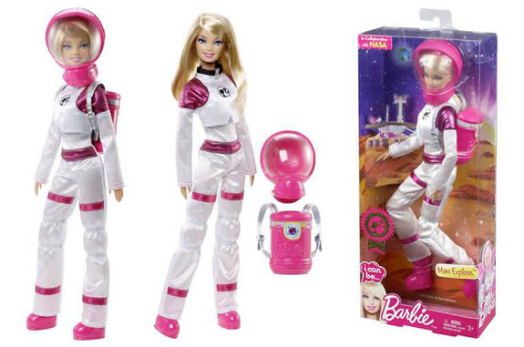 Mattel's Mars Explorer Barbie doll has launched on the first "one-doll" mission to Mars, in collaboration with NASA.