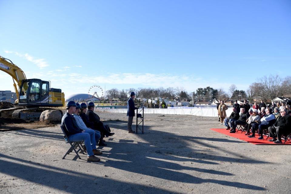 A groundbreaking event took place earlier this month for an indoor water park project at the Hall of Fame Village in Canton. Other projects on the entertainment and football-themed campus include a BetRivers retail sports betting venue, which is scheduled to open this summer.