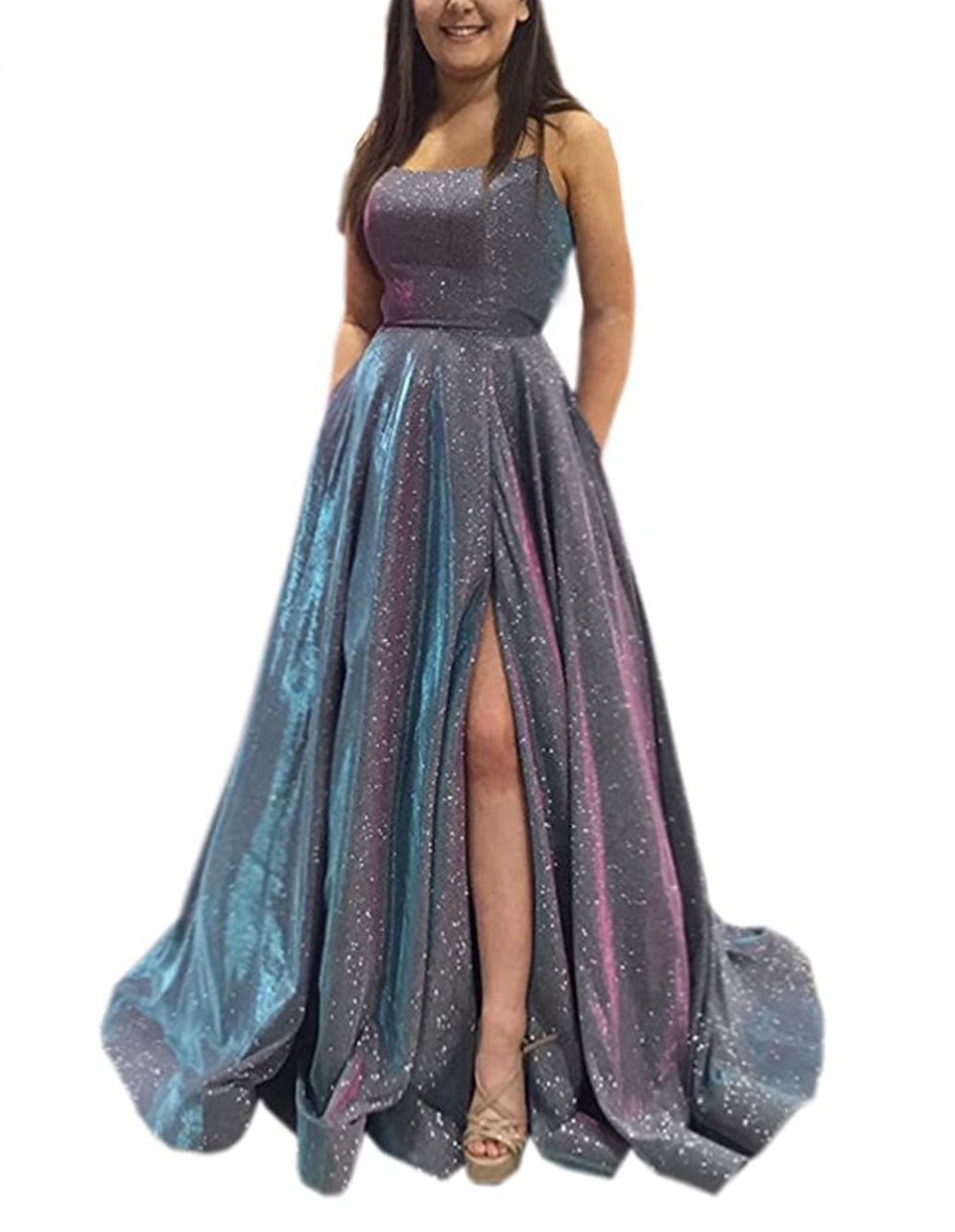 Iridescent Formal Evening Ball Gown