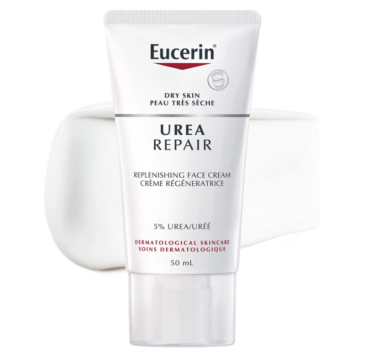 Eucerin Urea Repair Replenishing Day Face Cream. Image via Amazon.