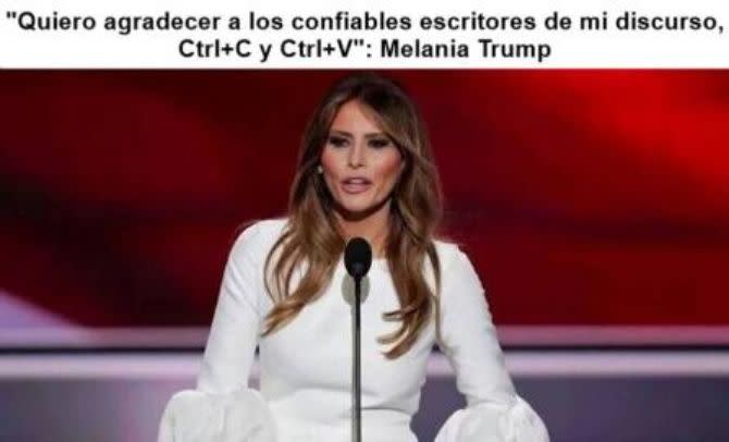 El discurso de Melania Trump en la Convención Nacional Republicana en Cleveland fue muy similar al que pronunció la primera dama Michelle Obama 8 años atrás, cuando su esposo iba a ser nombrado candidato. Las acusaciones de plagio fueron escandalosas, y las redes se explayaron en creatividad.