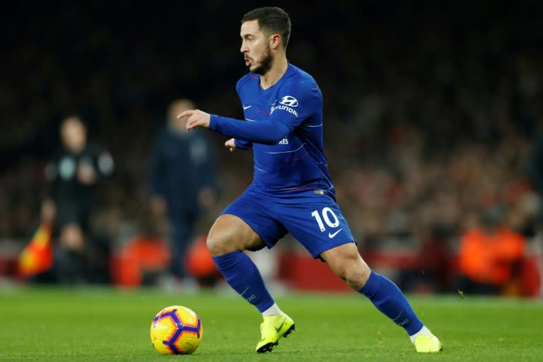 Hazard struggled to make an impact playing as a lone striker for Chelsea