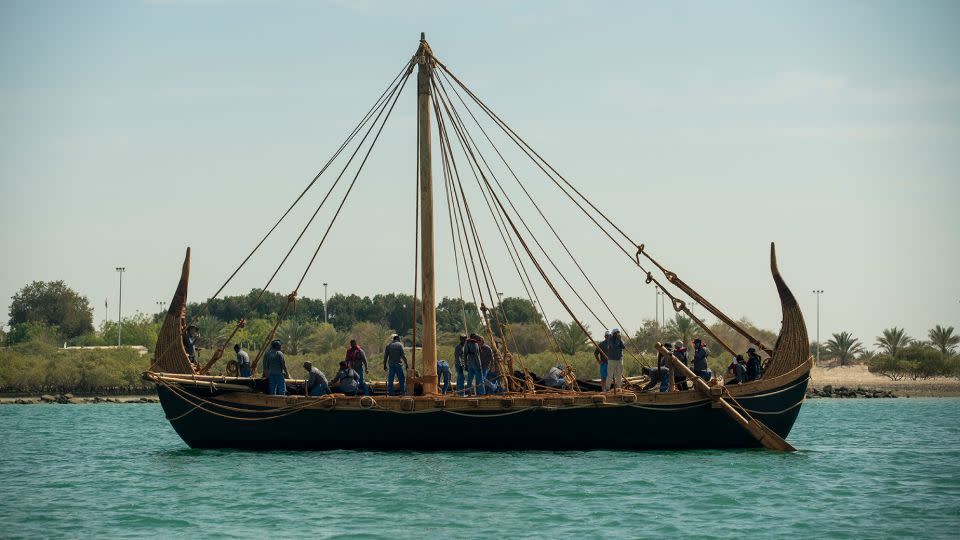 The Magan boat will sail across the Persian Gulf for the first time in March. - Emily Harris/Zayed National Museum