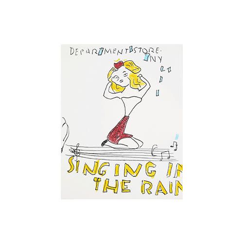 39) Rose Wylie 'Singing in The Rain' Print From Counter Editions