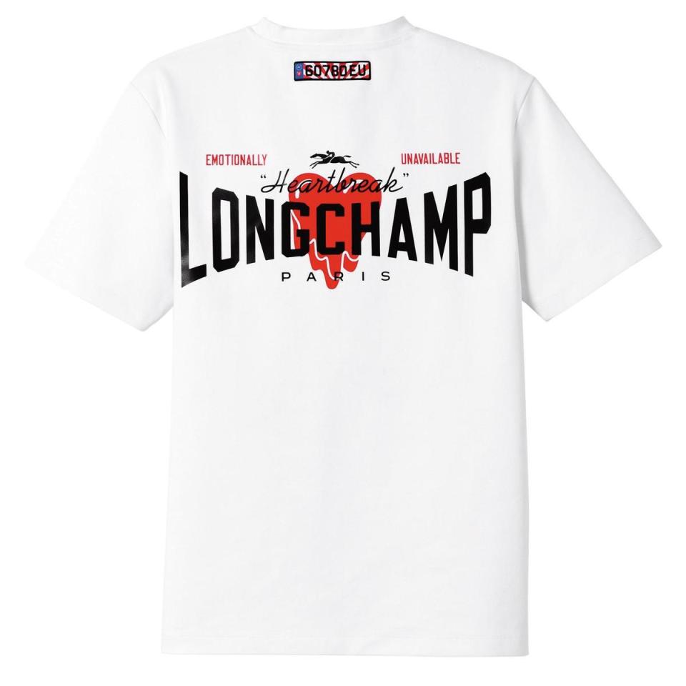 Longchamp X EU聯名系列白色Logo T-Shirt。NT$4,900