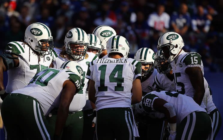 FitzMagic is back, so we can again feel good about various Jets as fantasy weapons. (Photo by Al Bello/Getty Images)