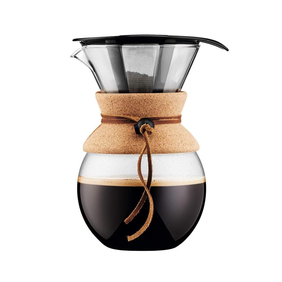 Make your host feel fancy when they&rsquo;re hunting for a caffeine fix. <a href="https://amzn.to/2EanfSG" target="_blank" rel="noopener noreferrer">This pour-over coffee maker</a> (that&rsquo;s on sale for under $20!) can be paired with your favorite <a href="https://amzn.to/2rAJf6p" target="_blank" rel="noopener noreferrer">craft coffee</a>&nbsp;for the perfect hosting pick-me-up.