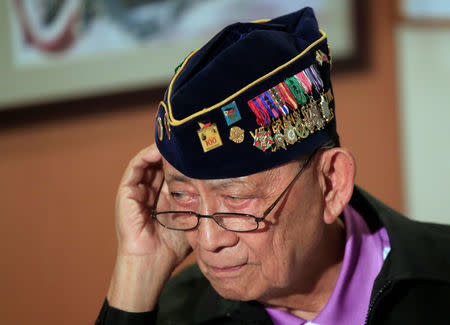 Former Philippine President and staunch environmentalist Fidel Ramos gestures as he listen to a questions during a news conference in Makati city, metro Manila, Philippines November 21, 2016. REUTERS/Romeo Ranoco