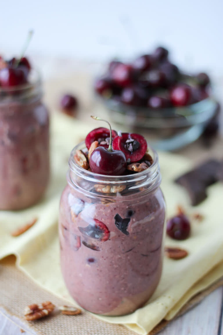 Chocolate Cherry Cobbler Overnight Oats