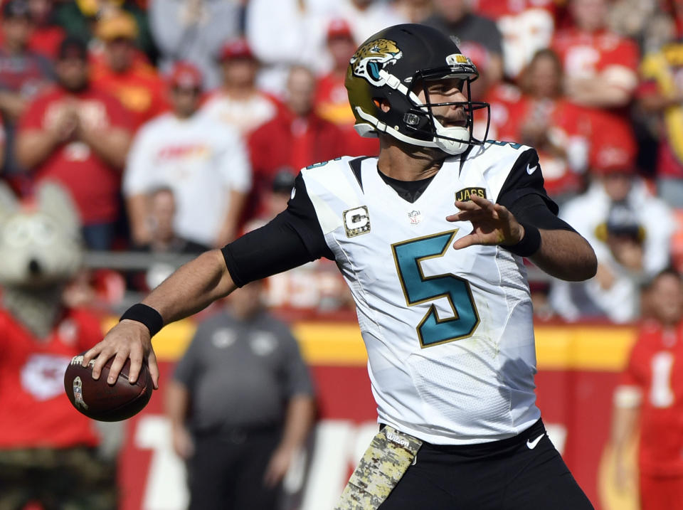 Blake Bortles has had a disappointing third season for the Jacksonville Jaguars. (AP)