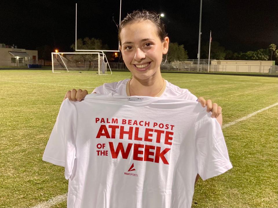 Valeria Schiavo of Olympic Heights won the Palm Beach Post's Athlete of the Week poll for the week of Nov. 7-14.