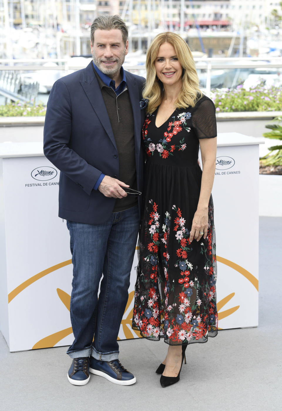 Photo by:  2020 7/13/20 Kelly Preston, wife of John Travolta, has passed away at age 57, after a two-year battle with breast cancer. STAR MAX File Photo: 5/15/18 John Travolta and Kelly Preston at a photocall for "Gotti" at the Palais De Festival, part of the 71st Cannes Film Festival. (Cannes, France)