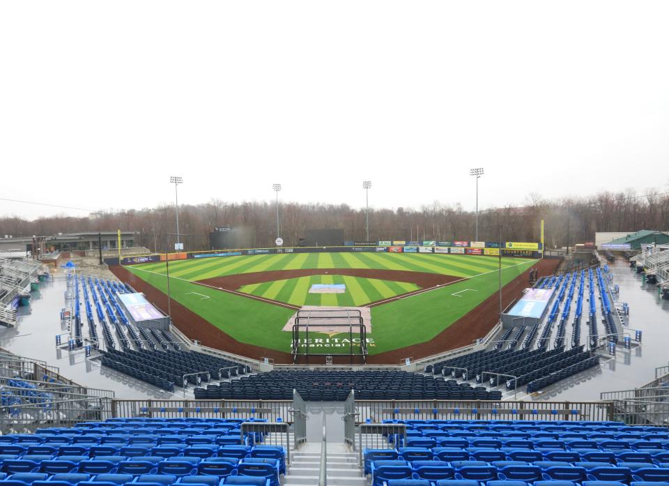 The new turf field at Heritage Financial Park on April 2, 2024.