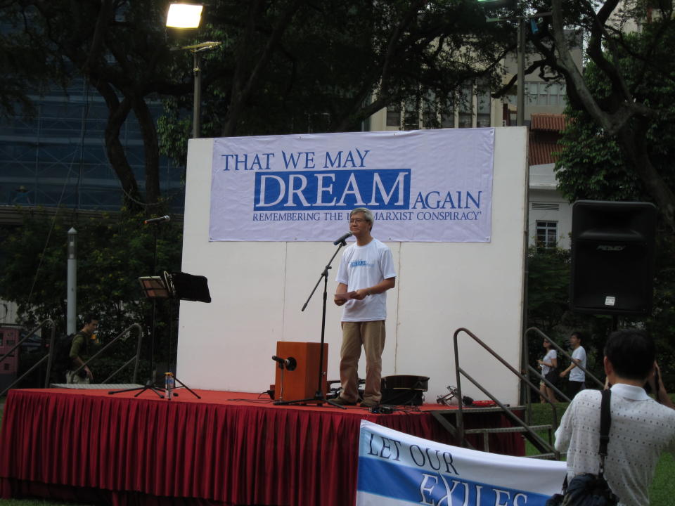 William Yap, the only ex-detainee from 1987 who made a speech on stage.