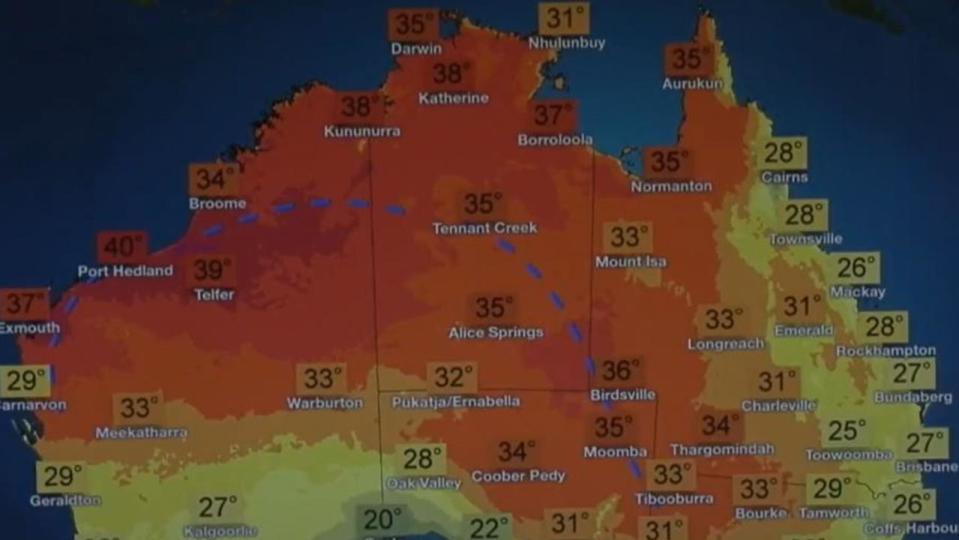 Assignment Freelance Picture Temperatures expected to rise across Australia. Picture: BOM