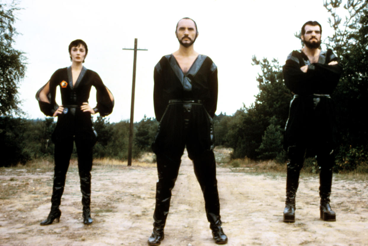 From left to right: Sarah Douglas as Ursa, Terence Stamp as Zod, and Jack O'Halloran as Non in 'Superman II' (Photo: Warner Brothers/Courtesy: Everett Collection)