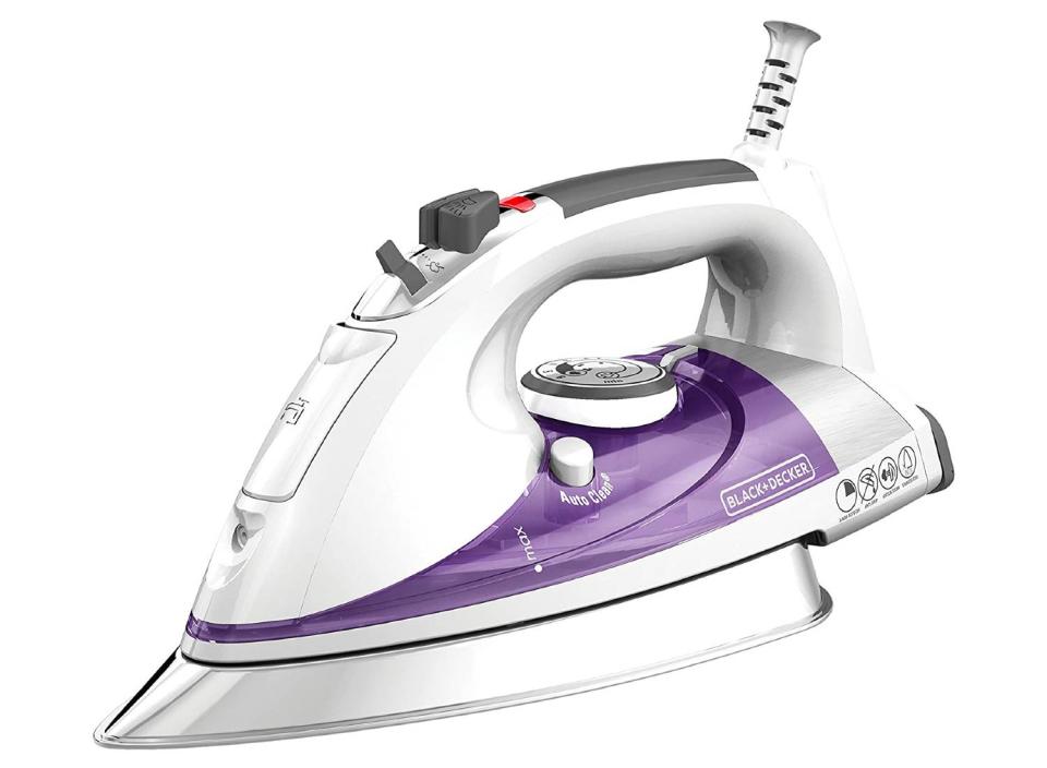 This cool iron has an auto-clean system, so you can be sure it'll always be working its best. (Source: Amazon)