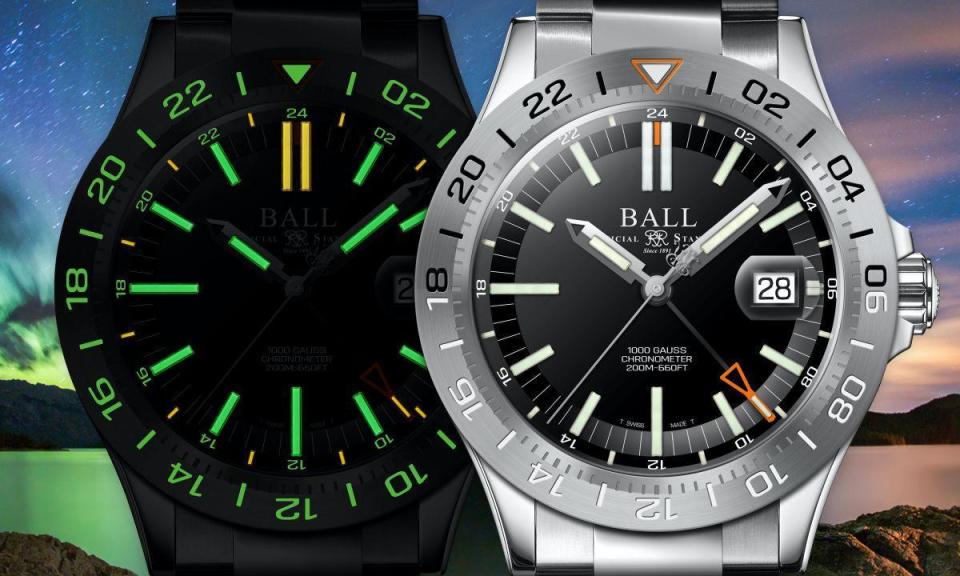 BALL Watch Engineer III Outlier錶款，擁有200米防水性能，明亮的氚氣燈管夜光與「真兩地時間」功能，並具備防磁與抗震結構，是強悍的都會探險用錶。