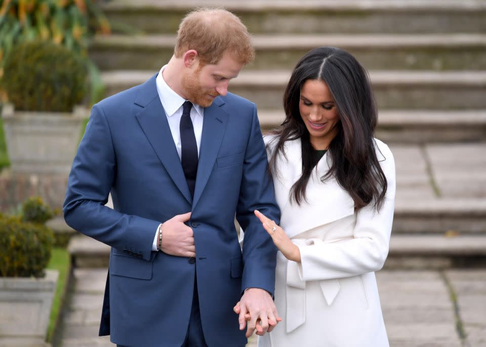 The ring has been nicknamed Markle's sparker. Photo: Getty