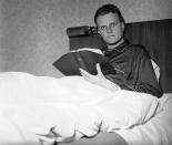 <p>Billy Graham rests in bed at Düsseldorf, Germany, June 25, 1954, after being stricken by a sudden kidney ailment. He was able to travel to Berlin on June 26 to address 140,000 West Berliners on June 27. (Photo: AP) </p>