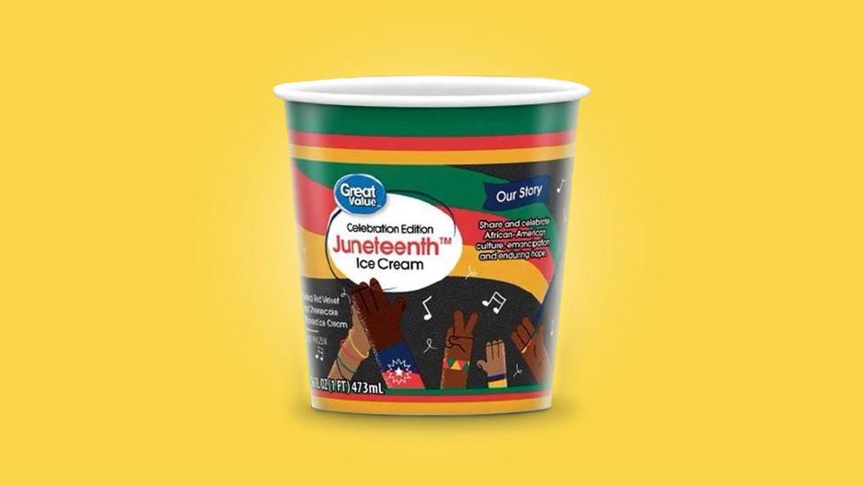 A carton of Walmart's Juneteenth ice cream.