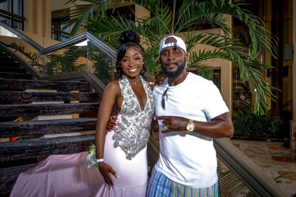 Kelvi McCray, seen in this undated photo with her father, Kelvin, was shot and killed in her West Palm Beach home March 6, 2024 while on a FaceTime call with friends. Investigators said McCray's estranged boyfriend, Keisean Shaw, shot her and then took his own life. (Family provided photo)