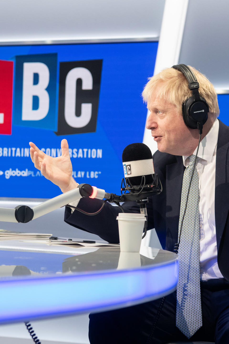 Boris Johnson pictured during a live phone in with LBC presenter Nick Ferrari, at their studios in central London. Picture date: Tuesday June 25, 2019. Photo credit should read: Matt Crossick/Empics