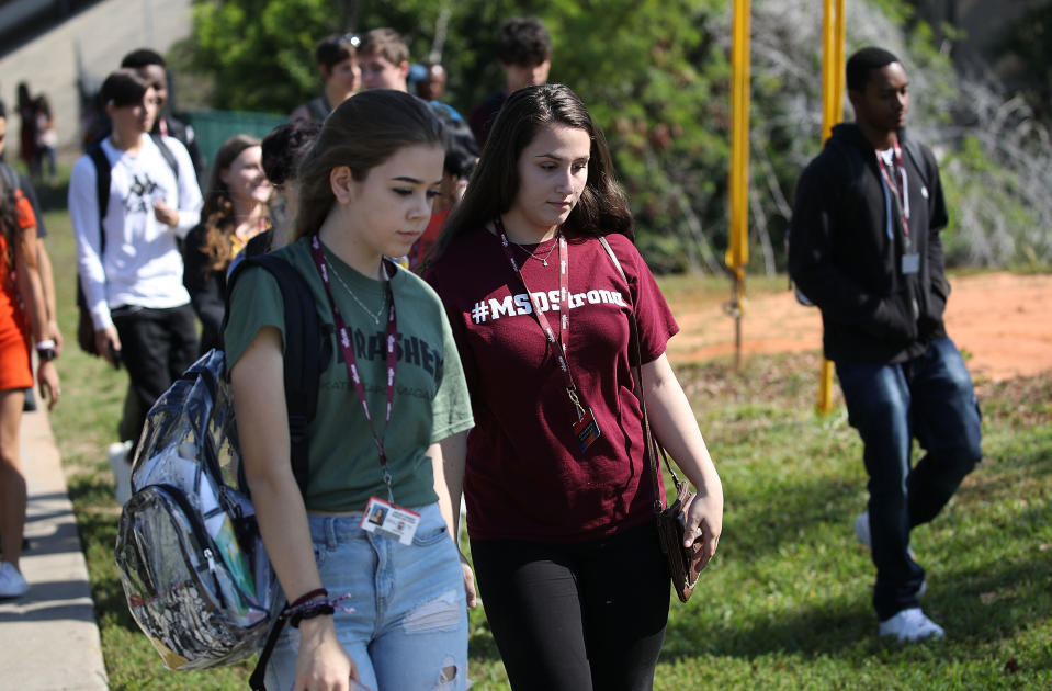 Viele Parkland-Schüler trugen nach dem Massaker T-Shirts mit der Aufschrift “MSD Strong” (Bild: Getty Images)