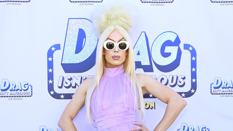 Alaska Thunderfuck at the Drag Isn't Dangerous telethon