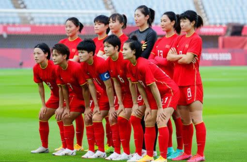 中國女足隊。（圖／新華社）