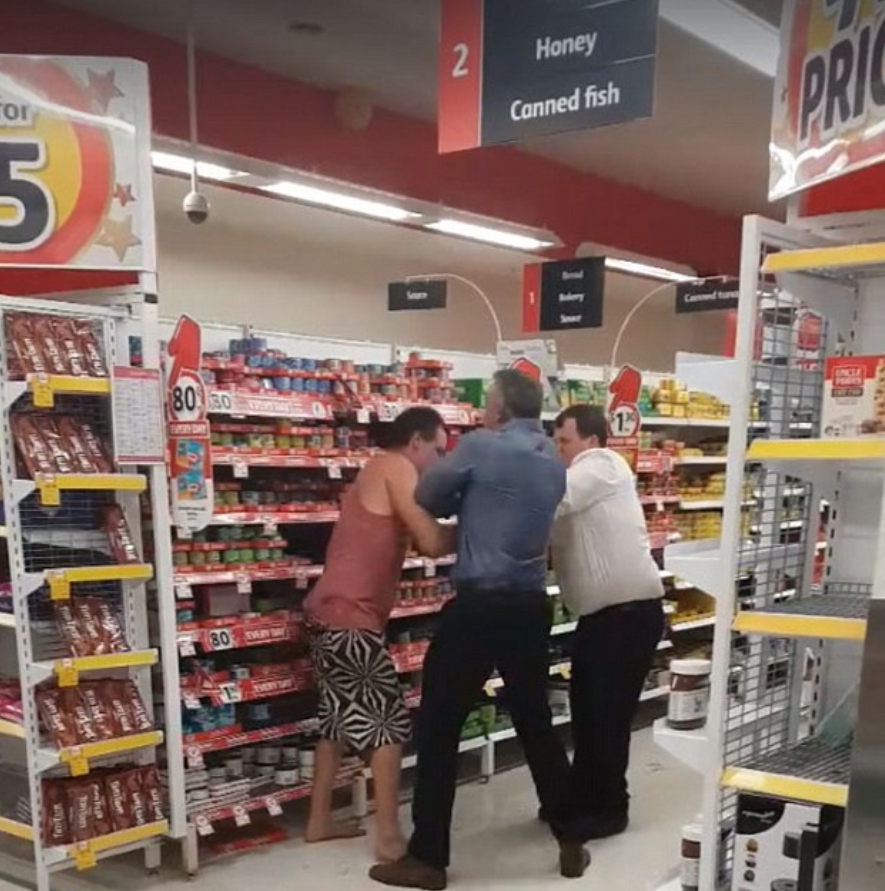 The confrontation happened at a Perth Coles allegedly after closing time. Photo: Facebook.