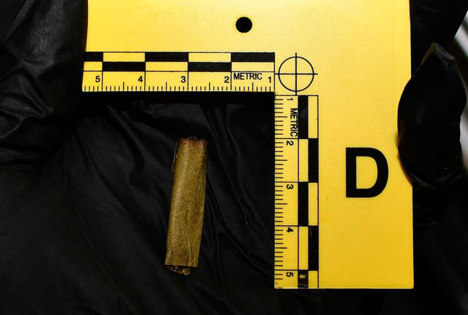 <p>A marijana “blunt” cigarette that police said was in the possession of Keith Lamont Scott is seen in a picture provided by the Charlotte-Mecklenburg Police Department in Charlotte, N.C., on Sept.24, 2016. (Charlotte-Mecklenburg Police Department/Handout via Reuters)</p>