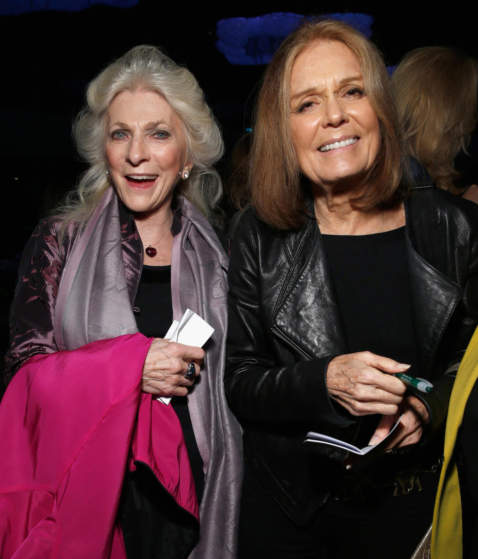 Judy Collins and Gloria Steinem in 2014. (Photo: Astrid Stawiarz/Getty Images for New York Women&#39;s Foundation)