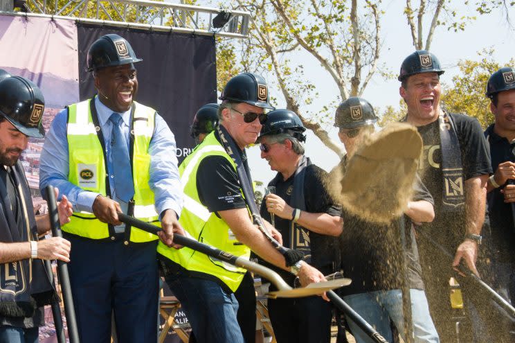 Magic Johnson and Will Ferrell have bought into MLS's 23rd team, and second in Los Angeles, LAFC. (Getty)