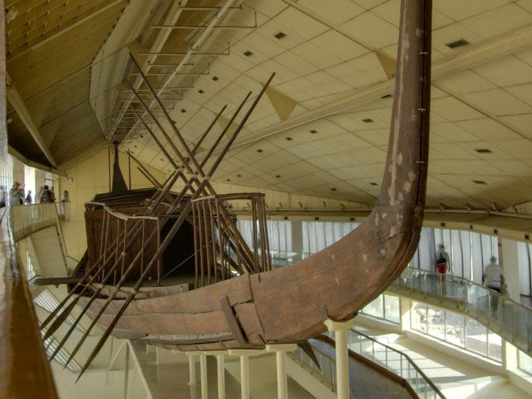 The discovery of the Khufu ship – an ancient Egyptian pharaoh’s barge buried inside his funeral pyramid – in 1954 is being celebrated by a Google Doodle today.It is 65 years to the day since archaeologists stumbled across the vessel inside the Great Pyramid of Giza.The wooden ship is 4,600 years old and was reportedly so well-designed it could still sail if launched back onto the Nile today.Although the exact purpose of the boat remains a mystery, historians believe it was placed inside the pyramid for the pharaoh Khufu, who is buried there.It is sometimes known as a “solar barge” because it is thought it was included inside Khufu’s burial chamber to allow him to sail across the heavens after death with the sun god Ra.It was discovered on 26 May 1954 by archaeologist Kamal el-Mallakh, when he dug under a stone wall on the south side of the Great Pyramid.He then unearthed a row of stone blocks covering a pit in the ground, which held a series of carefully piled cedarwood planks, ropes and other parts needed to reconstruct the ship.However, it was not known how ancient Egyptians had constructed their vessels, forcing restoration experts to learn from scratch about shipbuilding.Over a decade later, experts had managed to put together the 1,224 individual pieces into the 44-metre long boat.It can now be seen inside the specially-built Giza Solar Boat Museum, just outside the pyramid. A second dissembled ship was also discovered inside the pyramid and reconstruction began in 2011.Khufu, known to the Greek world as Cheops, was the second pharaoh of the Fourth Dynasty and ruled more than 2,500 years before Jesus was born. Apart from commissioning the Great Pyramid of Giza, little else is known about his reign.