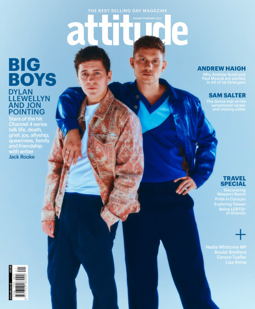 The stars of Big Boys on the cover of Attitude