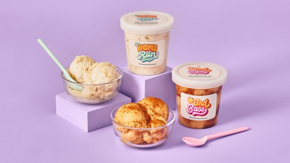 DoorDash has a $5 discount on its DashPass Jason Biggs Ice Cream Bundle ($14.99, Apple Strudel ice cream topped with crumbles and Peach with Chili Flakes sorbet) from DashMart on the DoorDash app (while supplies last).