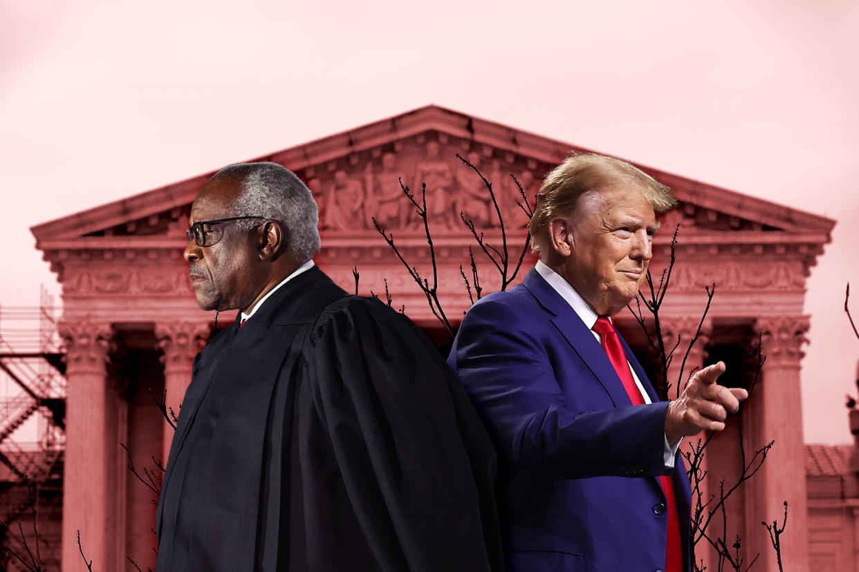 Clarence Thomas; Donald Trump; Supreme Court Photo illustration by Salon/Getty Images
