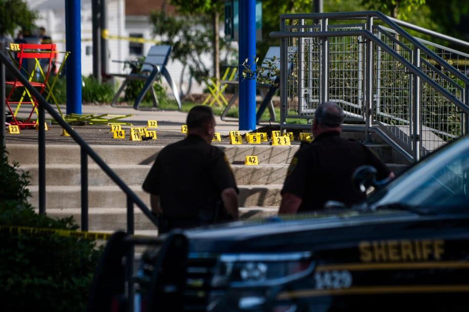 Officers found a handgun, three empty magazines, and 28 shell casings at the splash pad (AP)