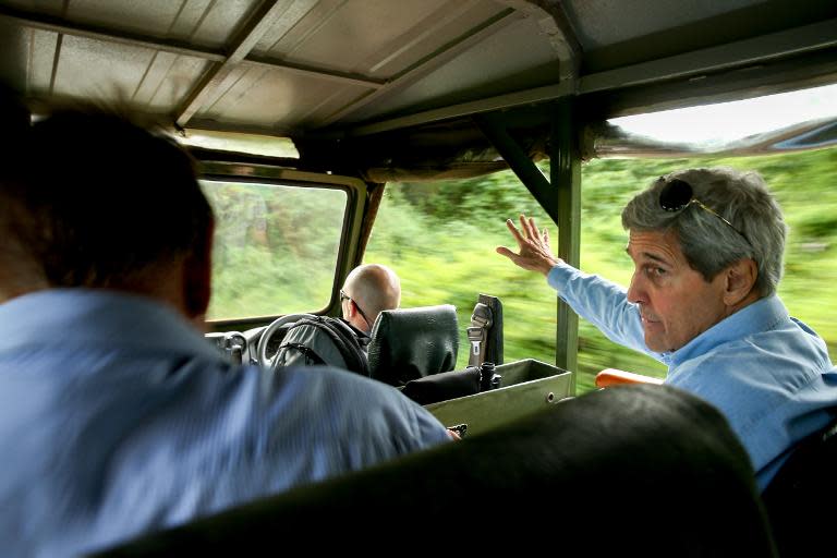 John Kerry tours Nairobi National Park on May 3, 2015