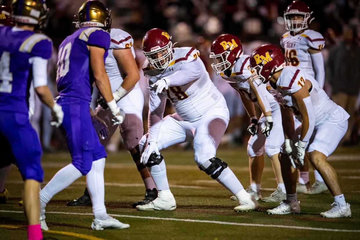 Rocky Mountain High School's Ethan Thomason (78) is one of the top Colorado high school commits in the class of 2023.