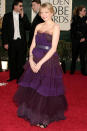 Michelle donned a frothy purple and black Givenchy gown at the 2006 Golden Globes.