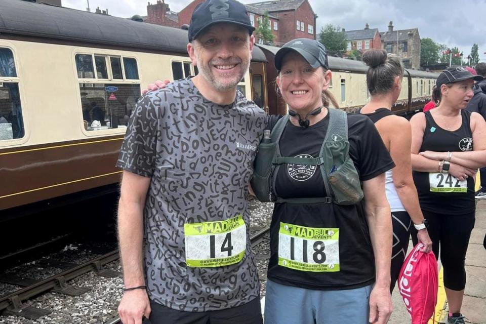 Lostockers at Race the Train, Chris Baker and Rachel Hancock