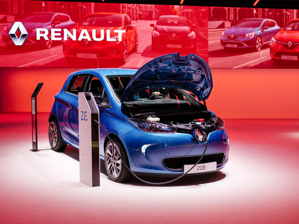 El Zoe de Renault, un vehículo eléctrico, en Zúrich, Suiza, el 5 de marzo de 2019. (Samuel Zeller/The New York Times)