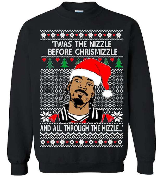 where to buy ugly christmas sweaters, Ugly Christmas Sweater Snoop Dogg 'Twas The Nizzle Before Chrismizzle Unisex Sweatshirt