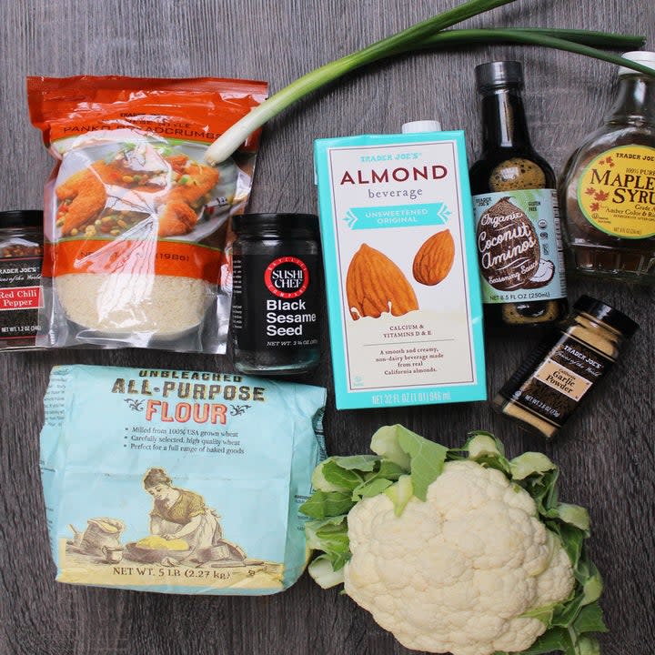 Ingredients for cauliflower wings