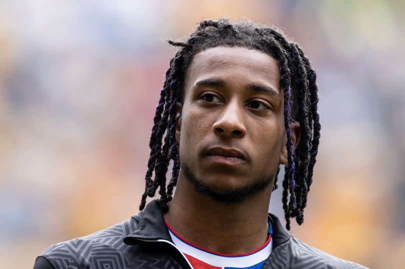 Crystal Palace's Michael Olise applauds his side's travelling supporters at the end of the match during the Premier League match between Wolverhampton Wanderers and Crystal Palace at Molineux on May 11, 2024 in Wolverhampton, England.