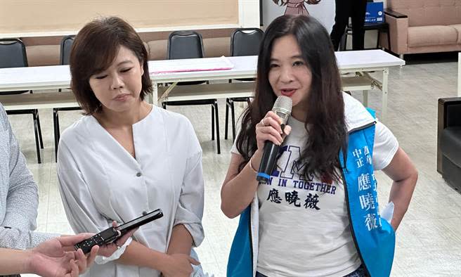 國民黨台北市議員應曉薇31日表示，同情雞排妹遭遇了「民進黨詐騙初選」，也希望她小心下次民進黨再派她去哪區選的時候，又是初選詐騙的騙局。（丁上程攝）