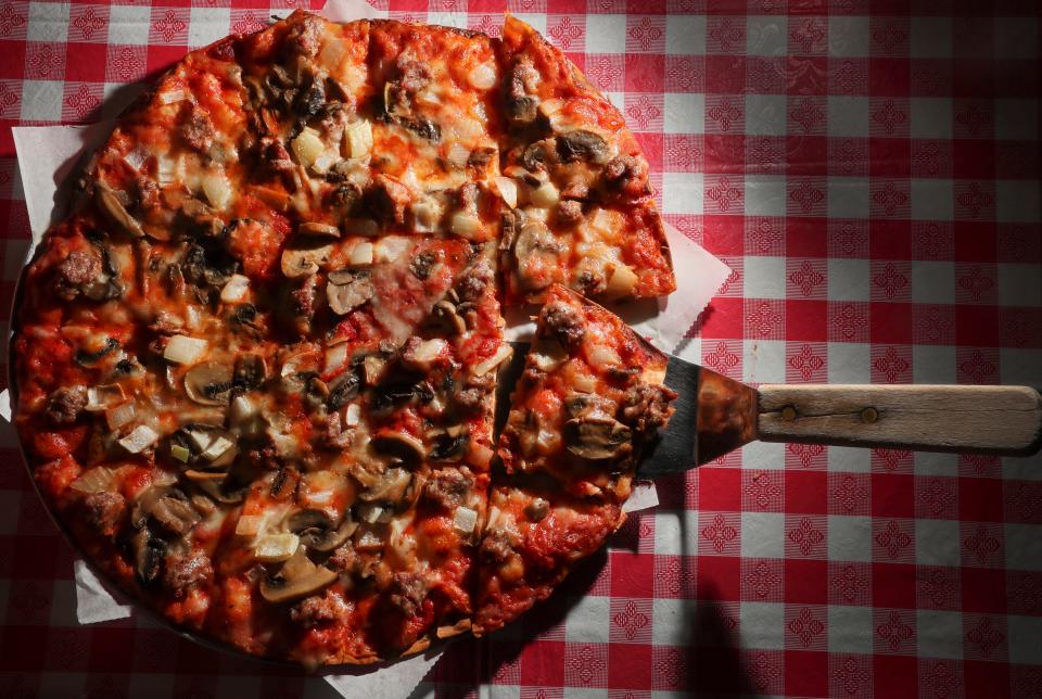 A look at The Special from Zaffiro's Pizza, 1724 N. Farwell Ave., Milwaukee. It features a combination of cheese, sausage, mushrooms and onions.